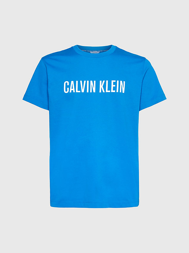 t-shirt da mare - intense power blue da uomo calvin klein