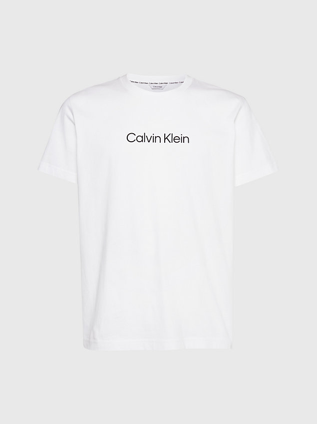 white beach t-shirt for men calvin klein