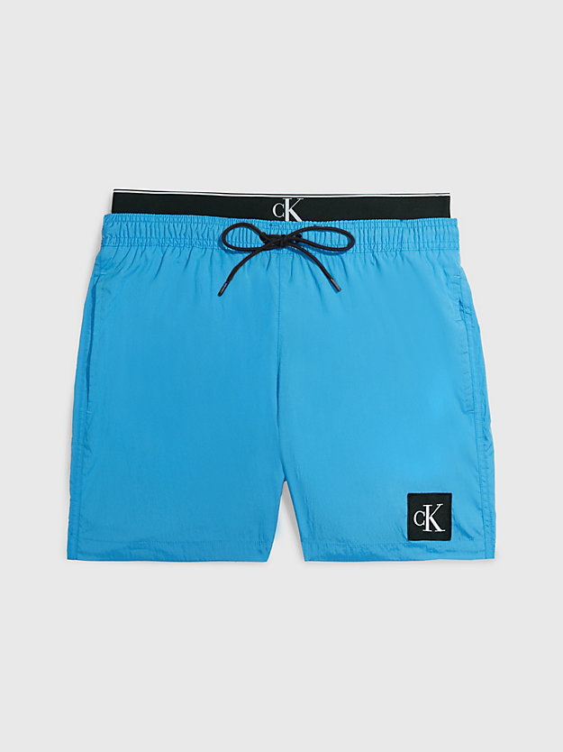 BLUE CRUSH Double Waistband Swim Shorts - CK Nylon for men CALVIN KLEIN