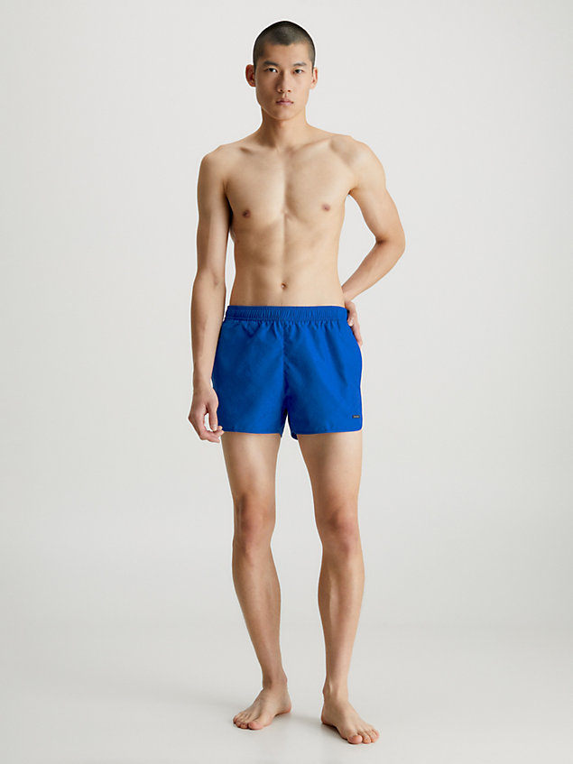 blue short runner swim shorts for men calvin klein