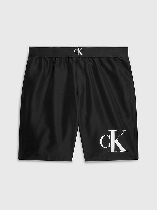 Pvh Black Long Swim Shorts - CK Monogram undefined men Calvin Klein