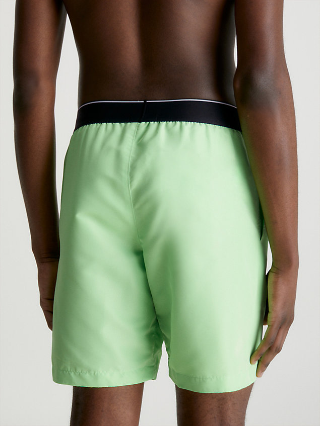 green long swim shorts - ck monogram for men calvin klein