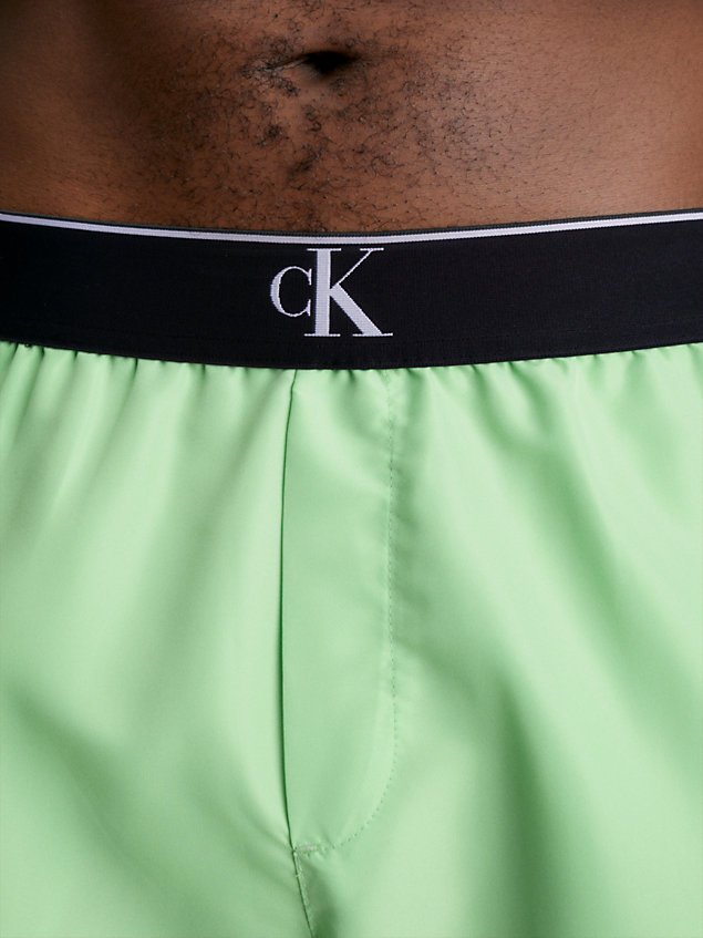 green long swim shorts - ck monogram for men calvin klein