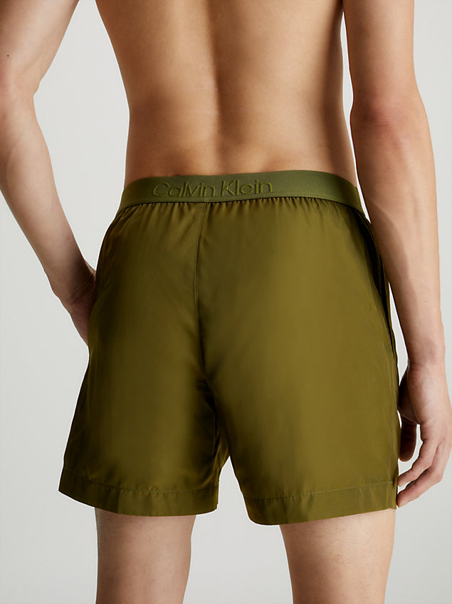 green logo waistband swim shorts - core tonal for men calvin klein