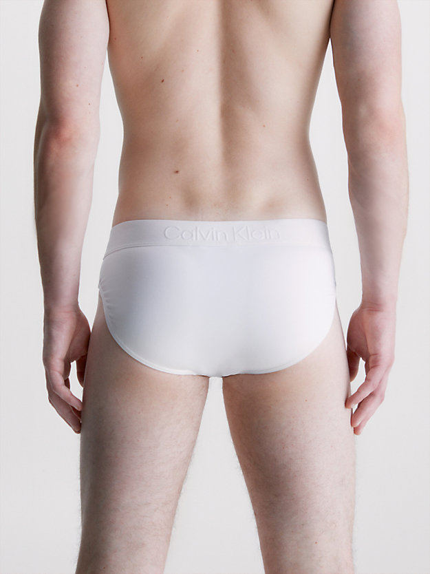 pvh classic white logo waistband swim briefs - core tonal for men calvin klein