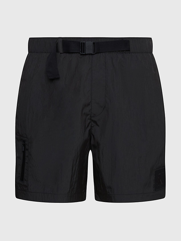 black medium drawstring swim shorts - ck nylon for men calvin klein
