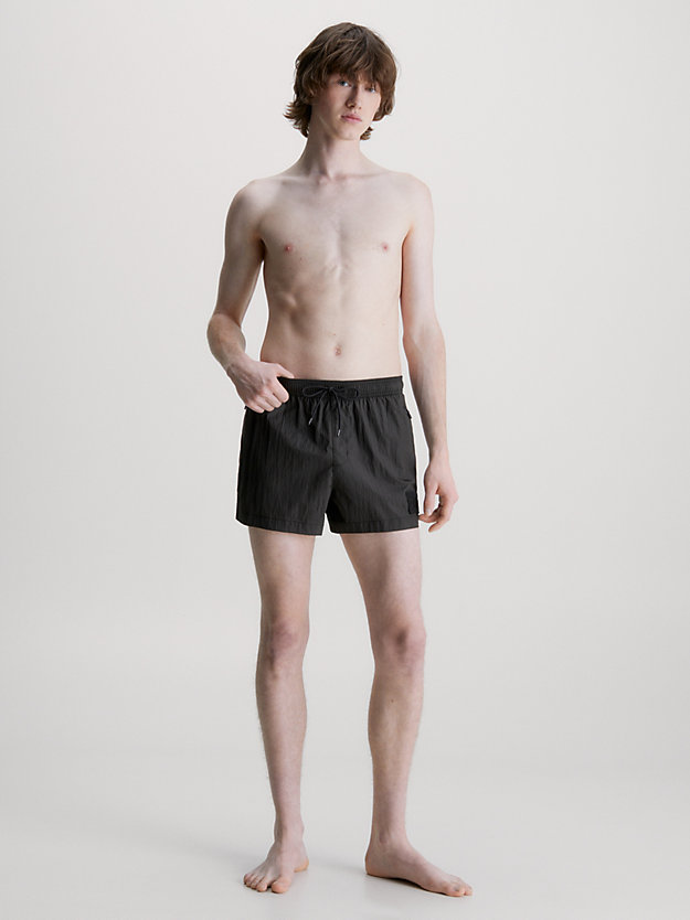pvh black short drawstring swim shorts - ck nylon for men calvin klein