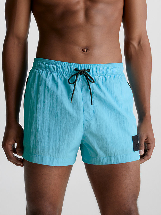 blue tide short drawstring swim shorts - ck nylon for men calvin klein