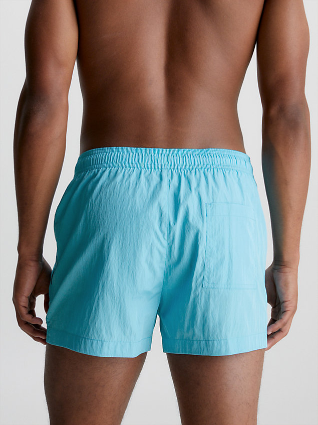 blue short drawstring swim shorts - ck nylon for men calvin klein