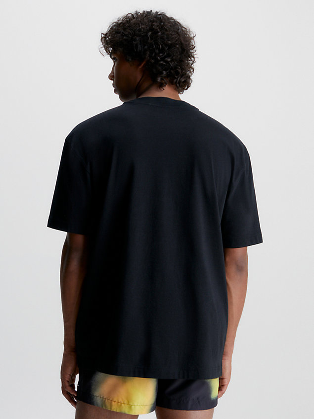 black beach t-shirt - ck monogram for men calvin klein