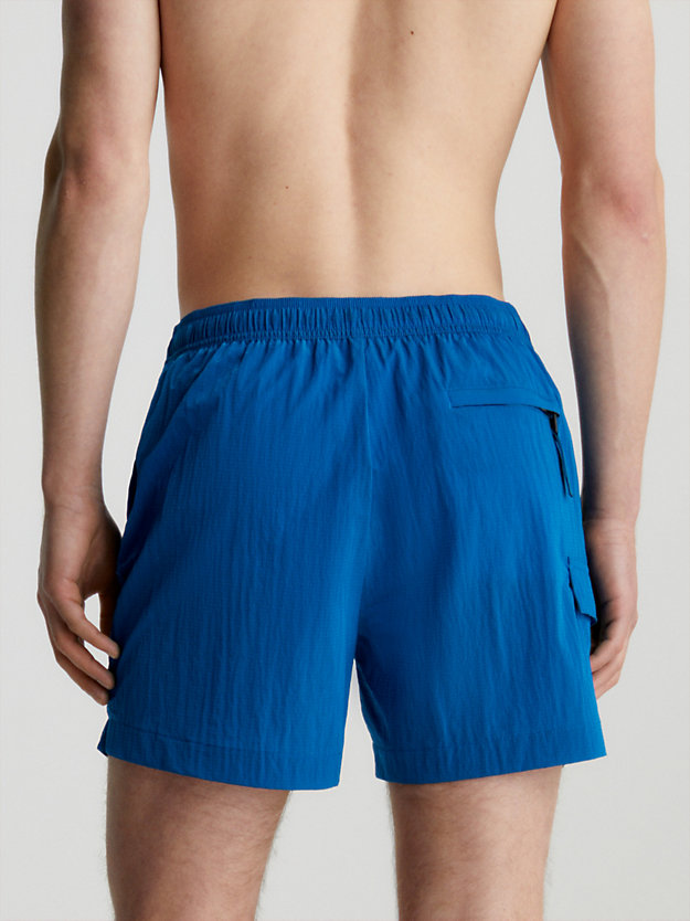 artisan blue medium cargo swim shorts - ck soft utility for men calvin klein