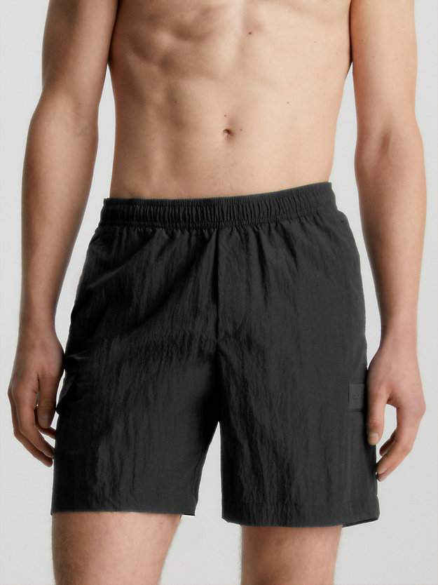 pvh black long cargo swim shorts - ck soft utility for men calvin klein