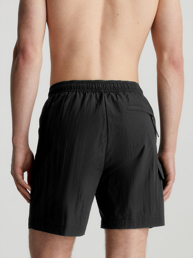 pvh black long cargo swim shorts - ck soft utility for men calvin klein