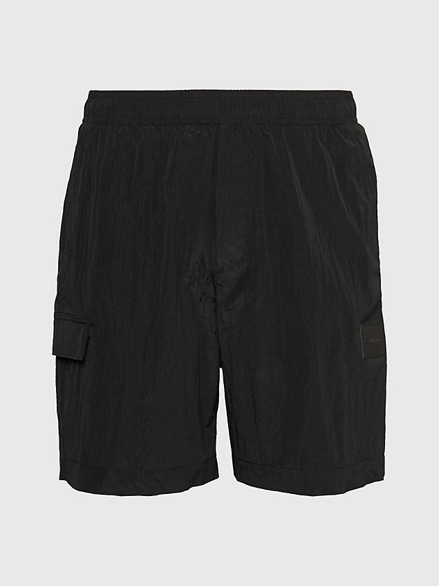 black long cargo swim shorts - ck soft utility for men calvin klein