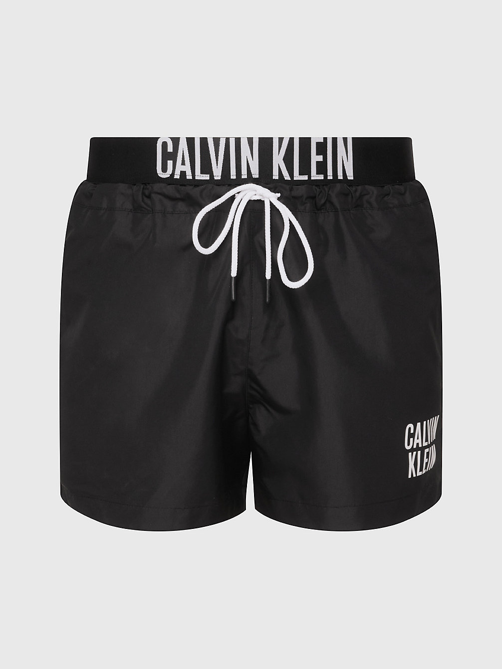PVH BLACK Double Waistband Swim Shorts - Intense Power undefined men Calvin Klein