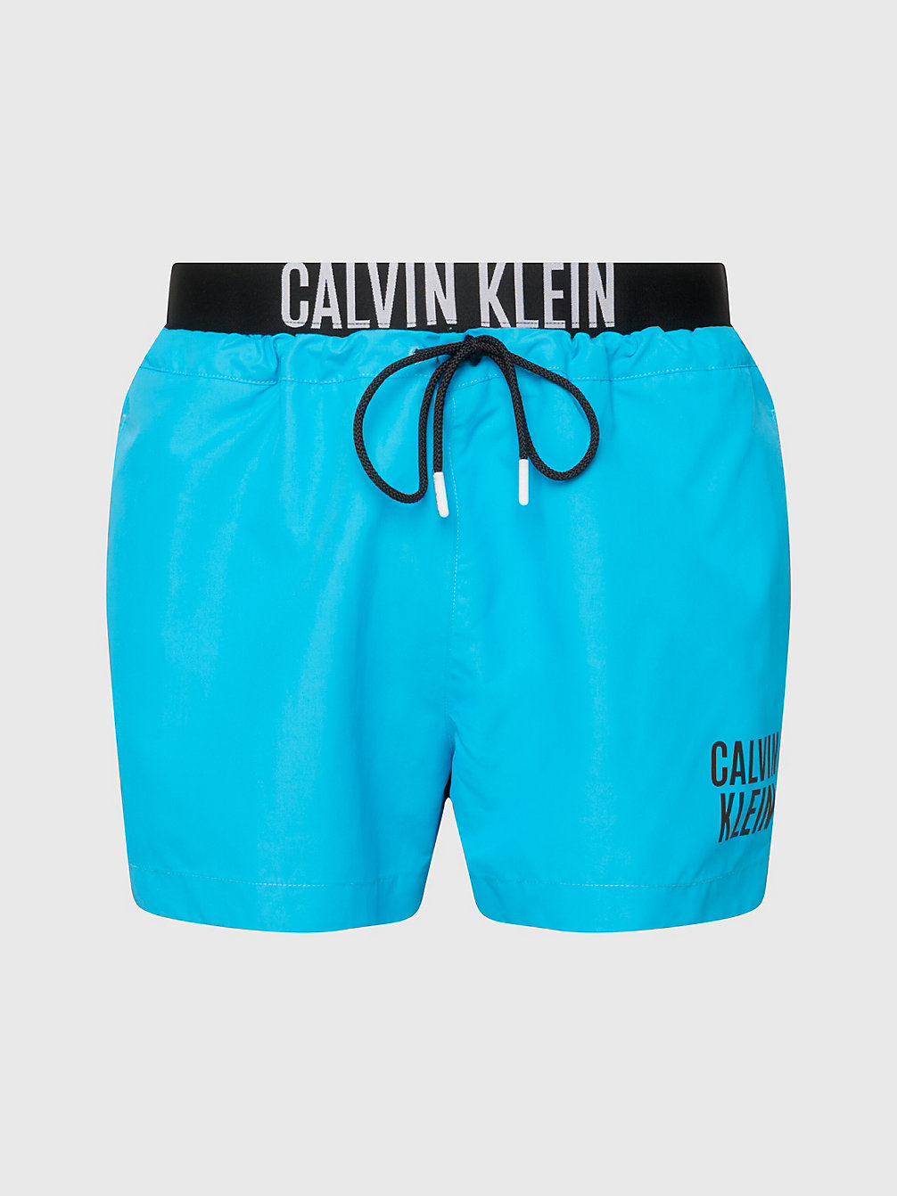 CLEAR TURQUOISE Double Waistband Swim Shorts - Intense Power undefined men Calvin Klein