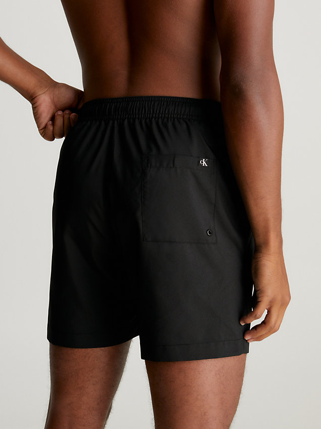 black medium drawstring swim shorts - ck festive for men calvin klein