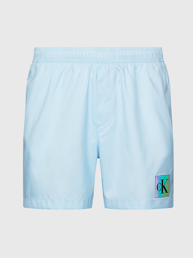 keepsake blue medium drawstring swim shorts - ck festive for men calvin klein