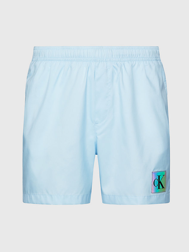 blue medium drawstring swim shorts - ck festive for men calvin klein