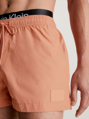 Calvin klein waistband hot sale swim shorts