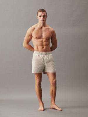 stony beige medium drawstring swim shorts for men calvin klein