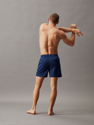 signature navy medium drawstring swim shorts for men calvin klein