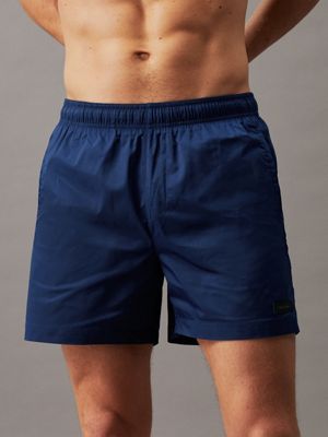 blue medium drawstring swim shorts for men calvin klein