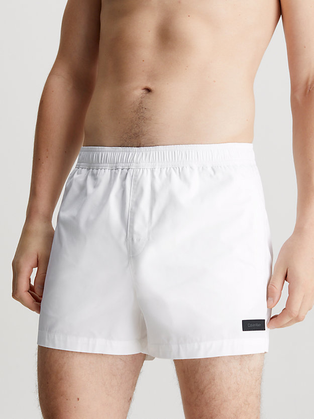 pvh classic white short drawstring swim shorts for men calvin klein