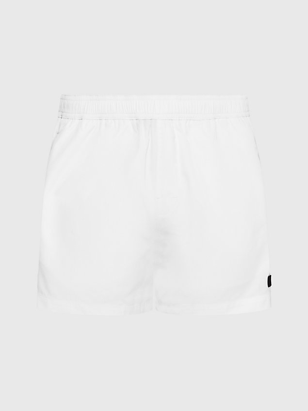 white short drawstring swim shorts for men calvin klein