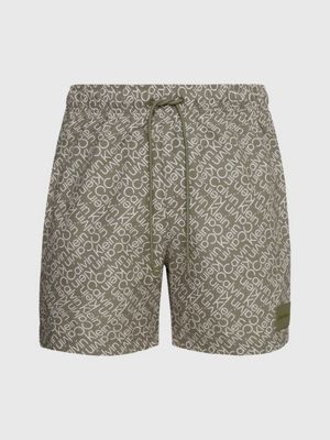 Short Drawstring Swim Shorts - CK Monogram Calvin Klein®