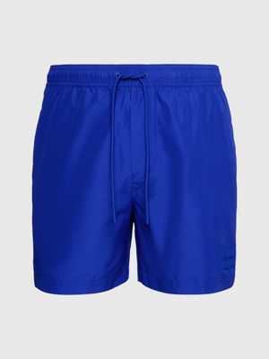 blue medium drawstring swim shorts - ck steel for men calvin klein