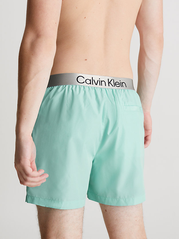 blue tint medium drawstring swim shorts - ck steel for men calvin klein