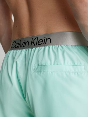 blue tint medium drawstring swim shorts - ck steel for men calvin klein