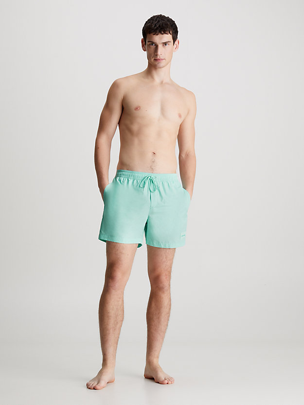 blue tint medium drawstring swim shorts - ck steel for men calvin klein