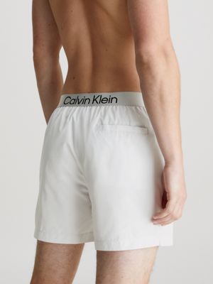 nimbus cloud medium drawstring swim shorts - ck steel for men calvin klein