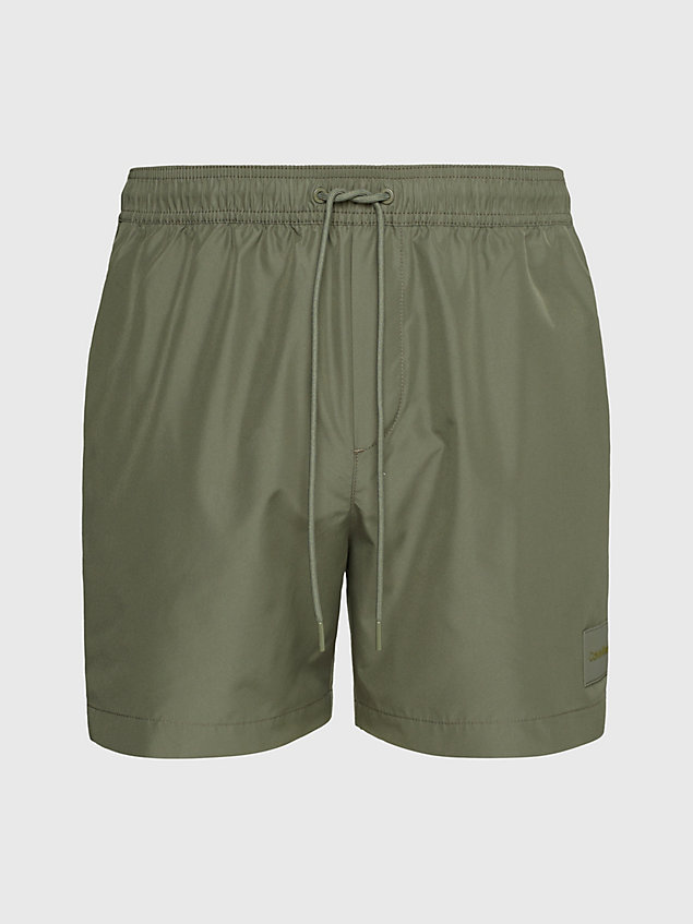 green medium drawstring swim shorts - ck steel for men calvin klein