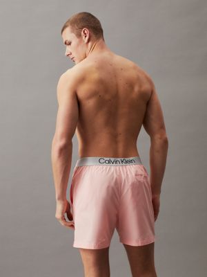 pale rosette medium drawstring swim shorts - ck steel for men calvin klein