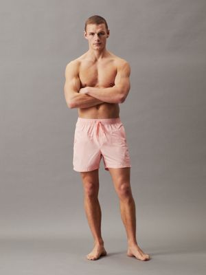 pale rosette medium drawstring swim shorts - ck steel for men calvin klein