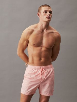 pink medium drawstring swim shorts - ck steel for men calvin klein