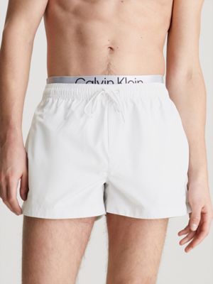 Double Waistband Swim Shorts - CK Steel Calvin Klein® | KM0KM00947CHZ