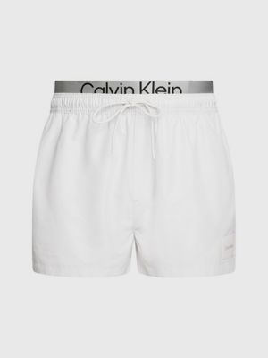 Pantaloncini da bagno corti con fascia in vita doppia CK Steel da seo ProductKeyword Calvin Klein KM0KM00947CHZ