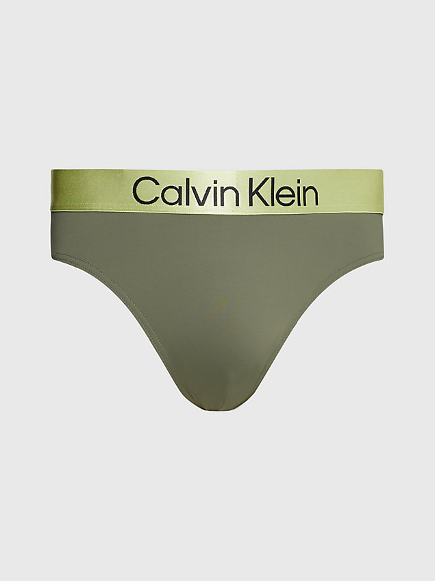 green swim briefs - ck steel for men calvin klein