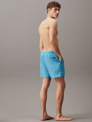 resort blue ripstop medium drawstring swim shorts for men calvin klein