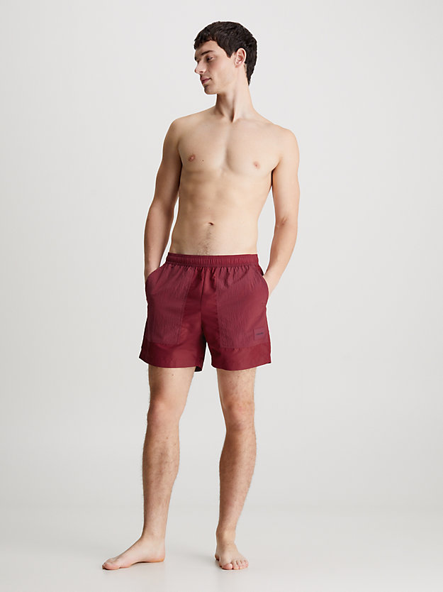 cordovan ripstop medium drawstring swim shorts for men calvin klein