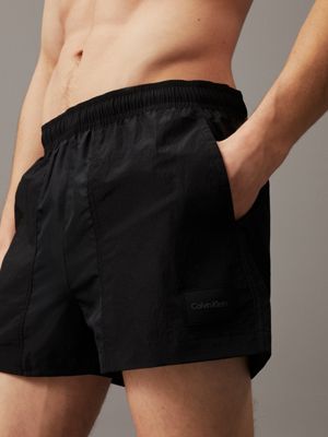 pvh black ripstop short drawstring swim shorts for men calvin klein