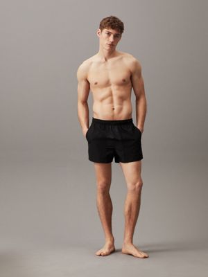 pvh black ripstop short drawstring swim shorts for men calvin klein