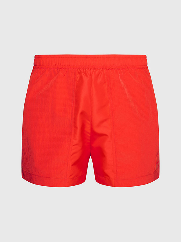 acid orange ripstop short drawstring swim shorts for men calvin klein