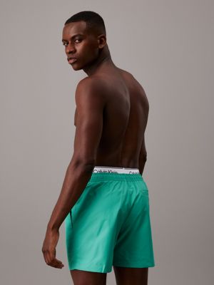 jade tide double waistband swim shorts for men calvin klein