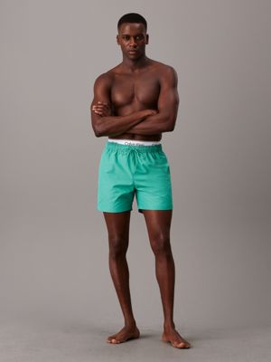 jade tide double waistband swim shorts for men calvin klein