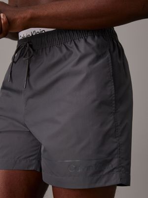 iron gate double waistband swim shorts for men calvin klein